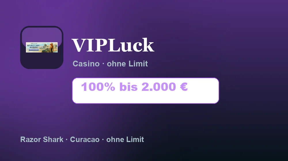 Screenshot von VIPLuck Casino
